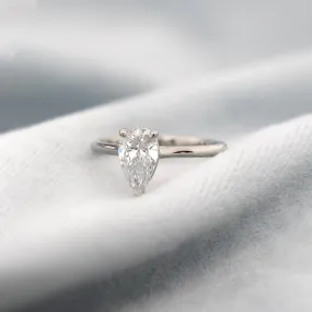1.01ct Pear-Shaped Diamond Solitaire Engagement Ring