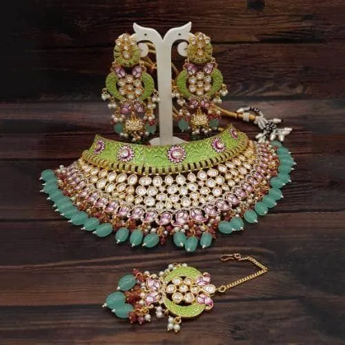 Pastel Single Tone Choker Necklace Set
