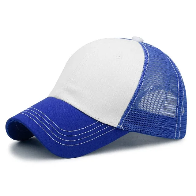 Wholesale Adult Summer Sun Hats Men Cool Hiphop Punk Rock Truck Cap Women Fashion Mesh Baseball Caps